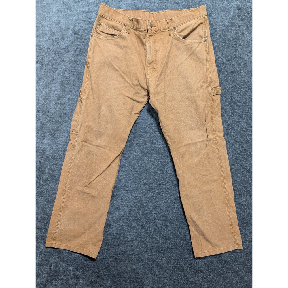 Dickies Duck Carpenter Pants Mens 32x30 Brown Canvas Workwear DU1939RBD